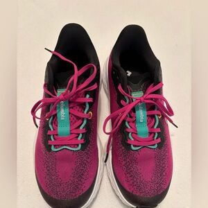 Columbia Women's Fuchsia Athletic Sneakers with Teal Tongue